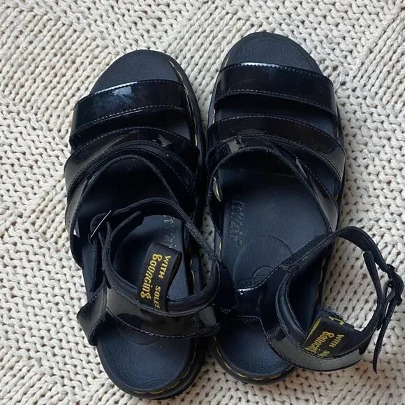 Doc Martens Black Blair Hydro Gladiator Sandals Size 8 - Picture 6 of 9
